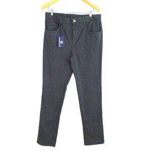 Hart Schaffner Marx Pants Size 32x32 Gray Flat Front 5-Pocket Style